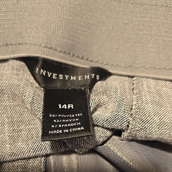 Investments Women's Stylish Gray Pants 14R - Picture 2 of 4